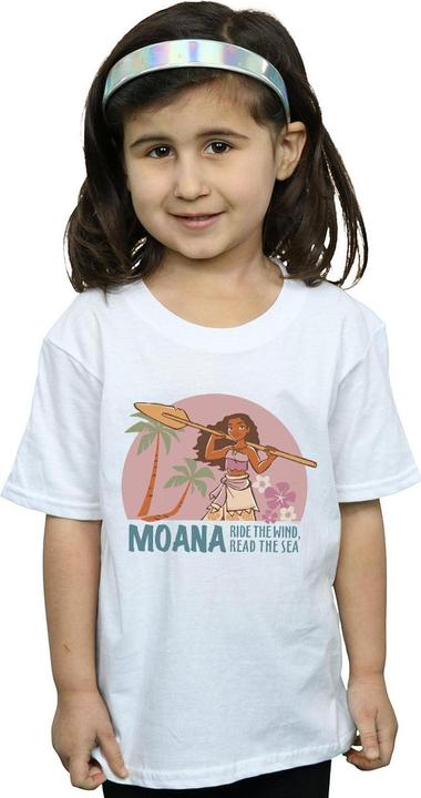 Actual product image Disney Girls Moana Read The Sea Cotton T-Shirt (116)