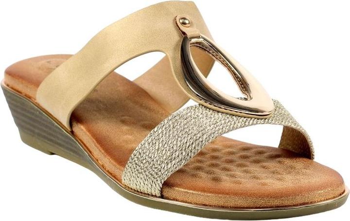 Actual product image Lunar Womens/Ladies Porto Wedge Heel Sandals (37)