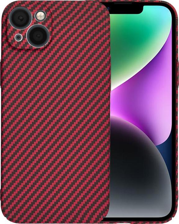Produktbild Techsuit - Carbonite FiberShell - iPhone 14 - Red (Apple iPhone 14)