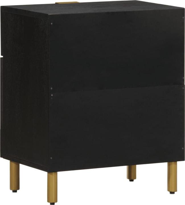 Produktbild VidaXL Nachttisch Nachtschrank Nachtkommode Nachtkonsole Schwarz Holzwerkstoff (50 x 33 x 60 cm)