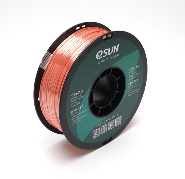 Actual product image eSUN eSilk-PLA Rose Gold Filament 1.75mm 1Kg (PLA, 1.75 mm, 1000 g, Gold)