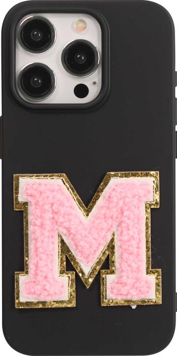 Actual product image PhoneLook Autocollant sticker pour téléphone/tablette/ordinateur brodé en 3D rose Lettre M