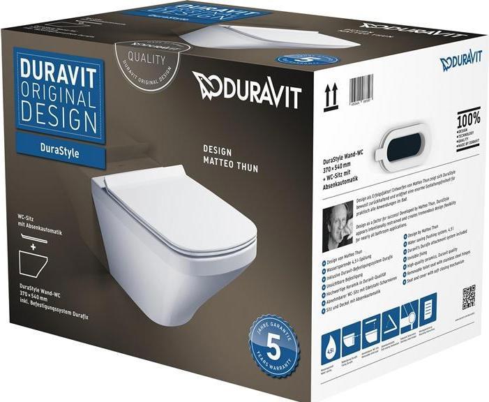 Image du produit Duravit Ensemble de toilettes suspendues DURASTYLE blanc
