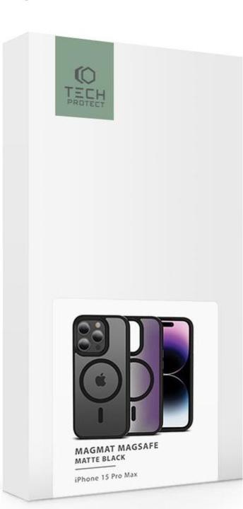Image du produit Tech-Protect MagMat MagSafe étui pour iPhone 15 Pro Max - noir mat (Apple iPhone 15 Pro Max)