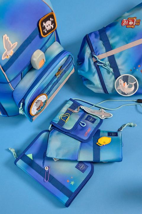 Image du produit Lässig Schulrucksack-Set Boxy, Grün / Blau (21 l)