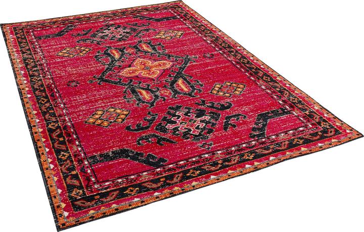 Produktbild Pergamon Kurzflor Designer Teppich Modern Vintage Orient Muster (140 x 200 cm)