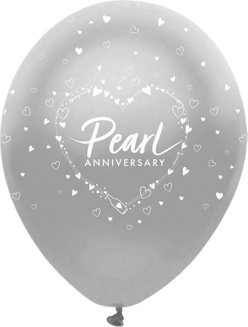 Actual product image Creative Party Latex Pearl 30th Anniversary Balloon (Pack of 6)