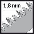 Actual product image Bosch Professional Zubehör PRO Plastics PMMA clean T102BF jigsaw blade, 92 mm, 3 pcs.