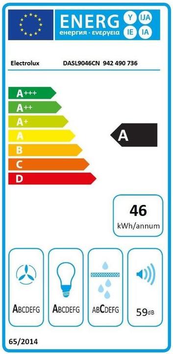 Energy Label Electrolux DASL9046CN (Wall hood)
