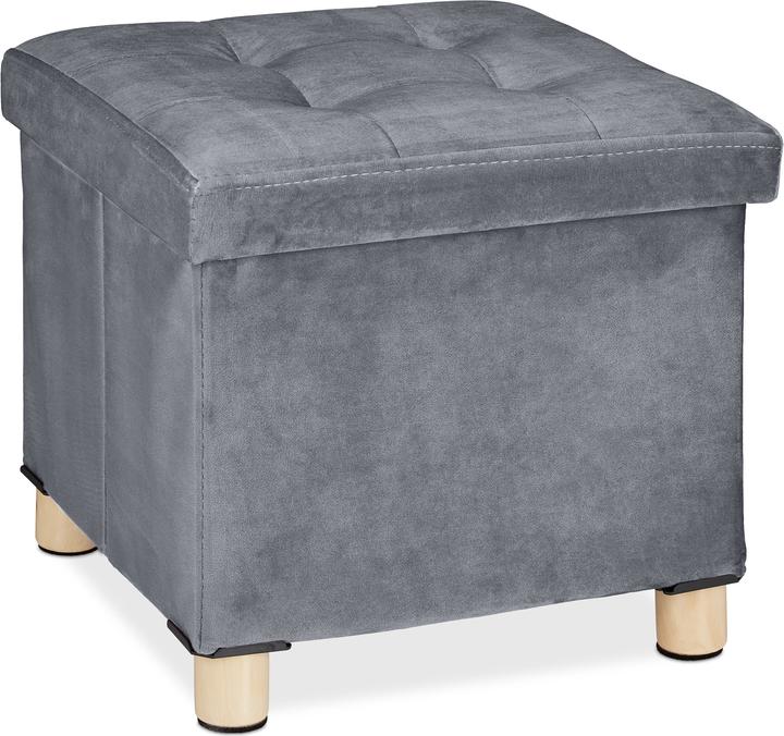 Image du produit Relaxdays Tabouret en velours
