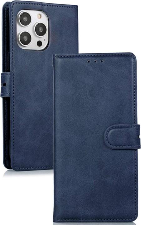 Produktbild Cover-Discount iPhone 15 Pro Max - Premium Handyhülle Etui dunkelblau (Apple iPhone 15 Pro Max)