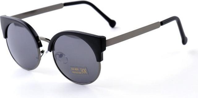 Produktbild Hermex Cat Eye Vintage Retro 80er Sonnenbrille UV400 - Schwarz Matt