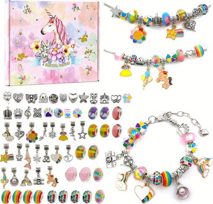 Image du produit Activity Board Kit de fabrication de bracelet bricolage Kit d'accessoires de bijouterie avec perles, breloques