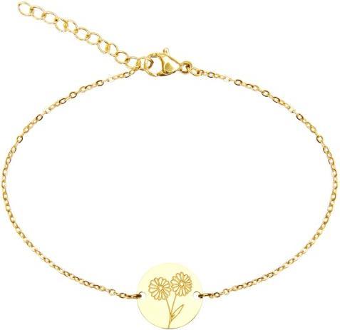 Actual product image HCA Armband - "Your Flower" - Edelstahl vergoldet - Aster (Stainless steel)