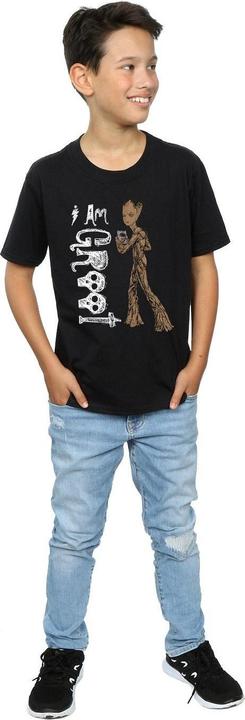 Actual product image Boys Avengers Infinity War I Am Teenage Groot T-Shirt (128)