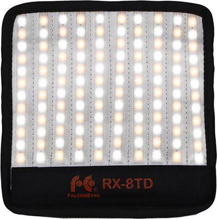 Image du produit Falcon Eyes Panneau LED bicolore flexible RX-8TD avec batterie et boîte à lumière incluses