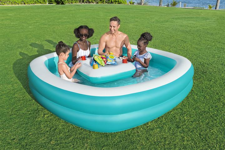 Actual product image Bestway Sippin' Summer™ Inflatable Family Pool with Removable Center Console 2.18 m x 2.18 m x 48 cm