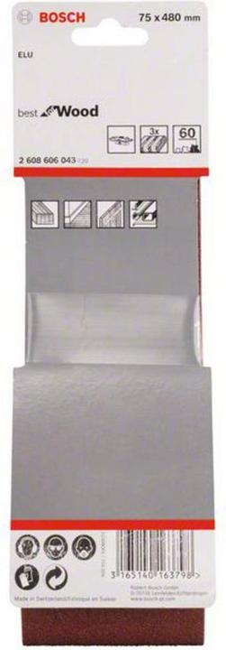 Image du produit Bosch Professional Zubehör PRO X440 bande abrasive, 75 x 480 mm, G60 (60)