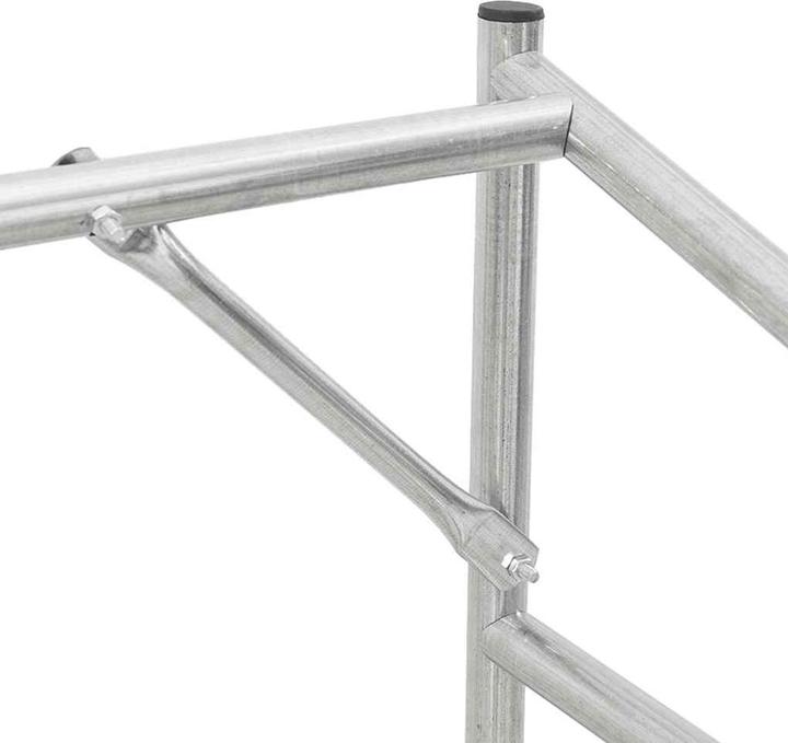 Actual product image VidaXL Firewood rack with rain protection 100x40x200 cm Galvanised steel (100 x 40 x 200 cm)