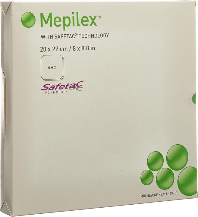 Mepilex Schaumverband mit Safetac à 20 x 22cm (5 x)
