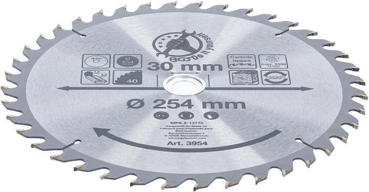 Actual product image BGS Carbide Tipped Circular Saw Blade Ø 254 x 30 x 3.2 mm 40 teeth