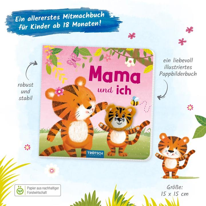 Immagine prodotto Libro di marionette a dita Mamma e io (Tedesco)