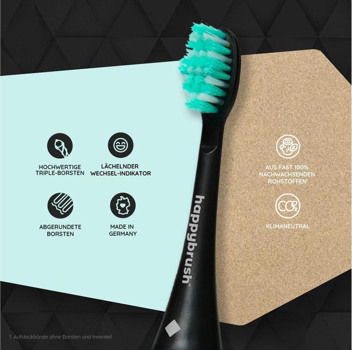 Produktbild happybrush Zahnbürstenkopf Eco Vibe (3 x)