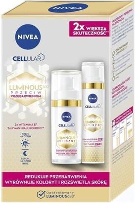Actual product image NIVEA Set Celluar Luminous Anti-Dark Spot Serum 30Ml + Anti-Dark Spot Day Face Cream Spf50 40Ml (Facial care set)
