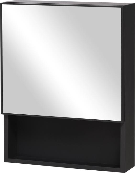 Actual product image Kleankin Mirror cabinet with one door and extra compartment (46 x 13.5 x 58 cm)