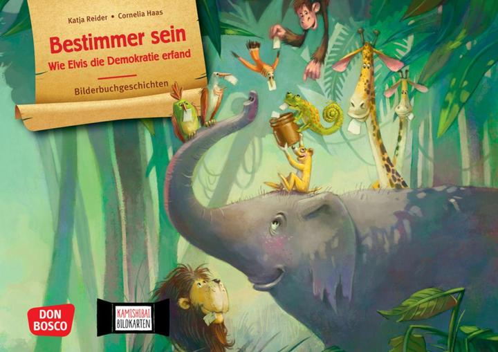 Immagine prodotto Bestimmer sein - Wie Elvis die Demokratie erfand. Kamishibai Bildkartenset (Tedesco, Katja Reider, Cornelia Haas, 2025)