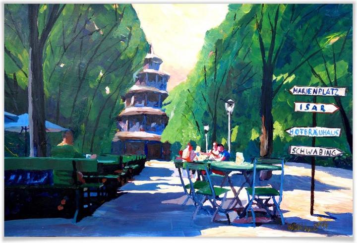 Immagine prodotto Trenddeko Bleichner - Torre cinese a Monaco di Baviera (90 x 60 cm)