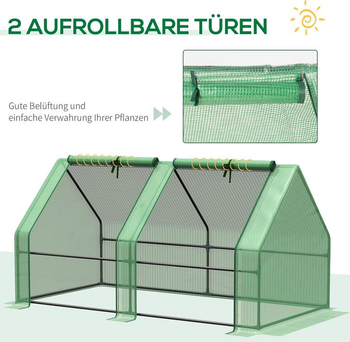 Produktbild Outsunny Gewächshaus mit Stecksystem Aufbau