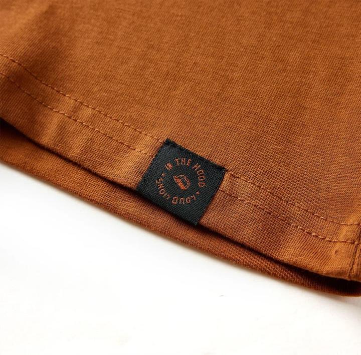 Actual product image VidaXL Children's long-sleeved shirt Cognac 128,Material: 100 (128)