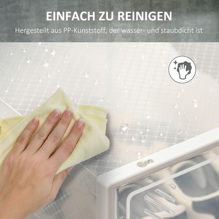 Produktbild Swisshandel24 Schuhschrank DIY Steckregal mit 8 Fächern rechteckiges Schuhablage Aufbewahrungsregal mit Lüftungsöf