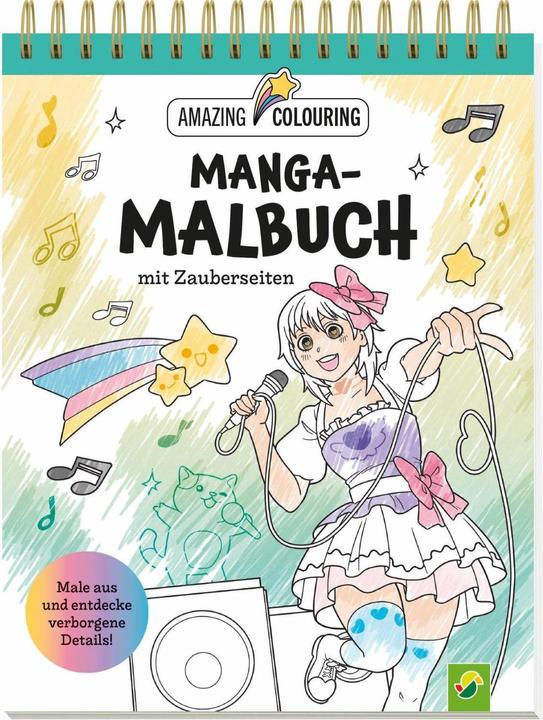 Actual product image Manga colouring book with magic pages. A great gift for fans!