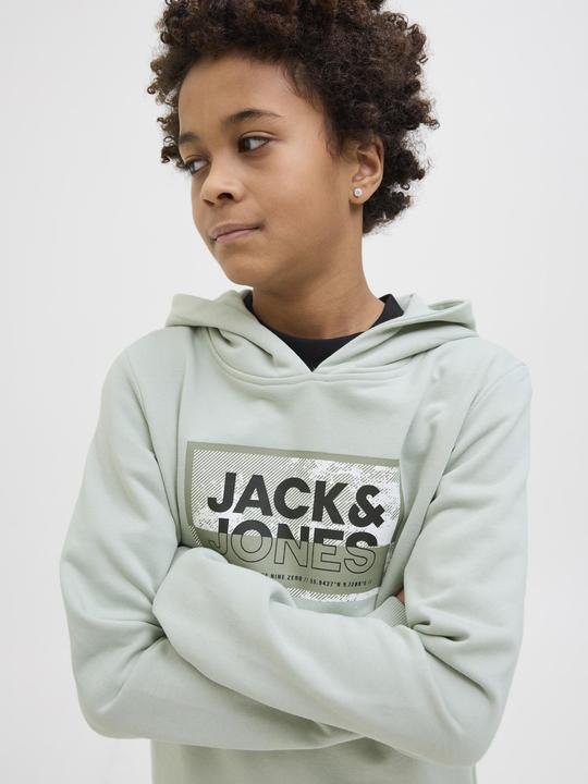 Actual product image Jack & Jones Jcologan Ss24 Print Sweat Hood Sn Jnr (128)
