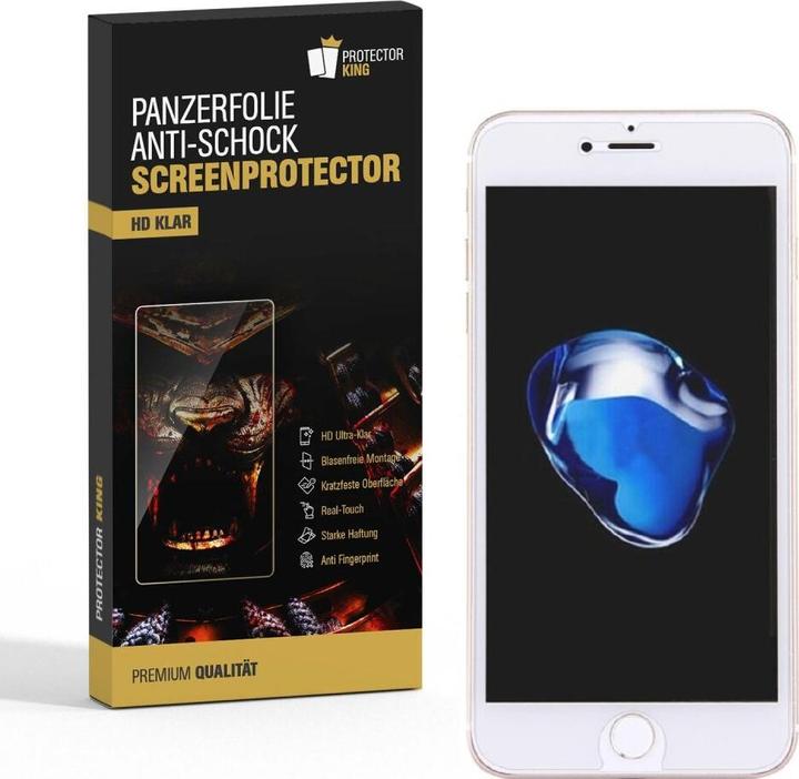 Produktbild Protectorking 3x Panzerfolie Anti-Shock HD Klar (3 Stück, Apple iPhone 8)