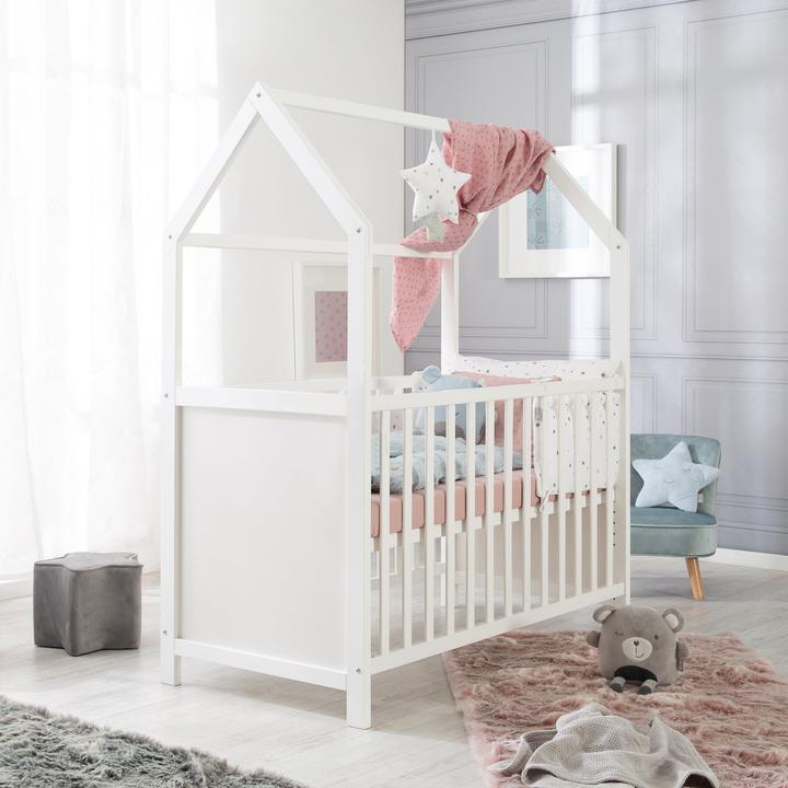 Produktbild Roba Hausbett 60 x 120 cm inkl. Wickelplatte (60 x 120 cm)