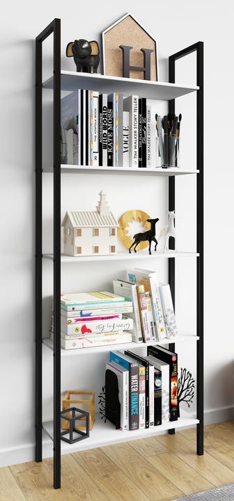 Image du produit VCM Metall Stand Regal Bücher Flakos 5fach (62 x 24 x 165 cm)