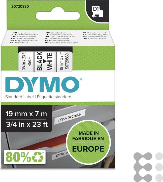 Actual product image Dymo S0720830 Standard tape (1.90 cm, White)
