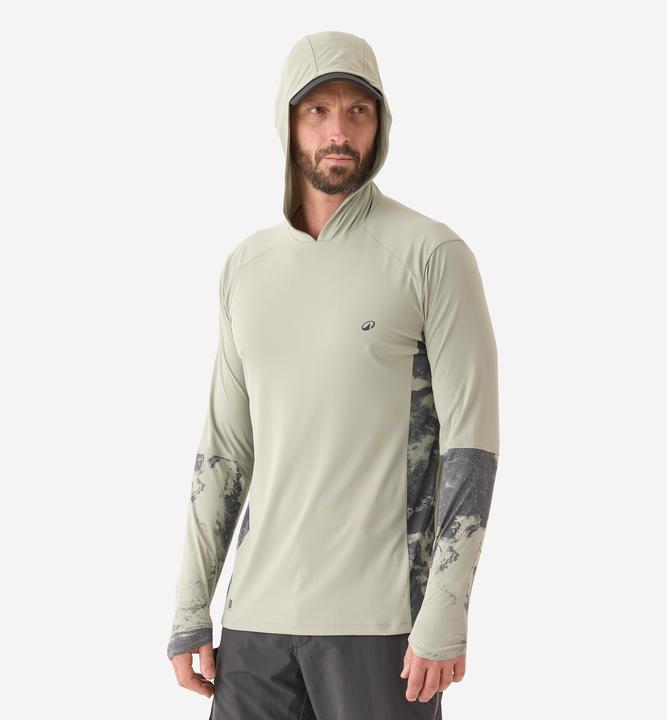 Image du produit Caperlan Tee-shirt de pêche Anti-UV 500 Capuche UPF 50+ Vert (XL)