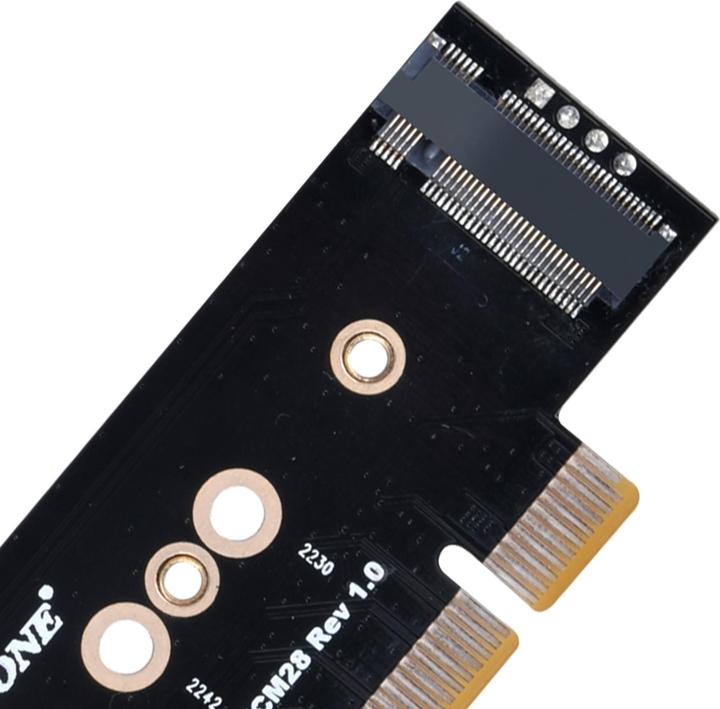Productafbeelding Silverstone SST-ECM28 - 1x NVMe + 1x SATA M.2 SSD naar PCI-E x4 1U adapterkaart