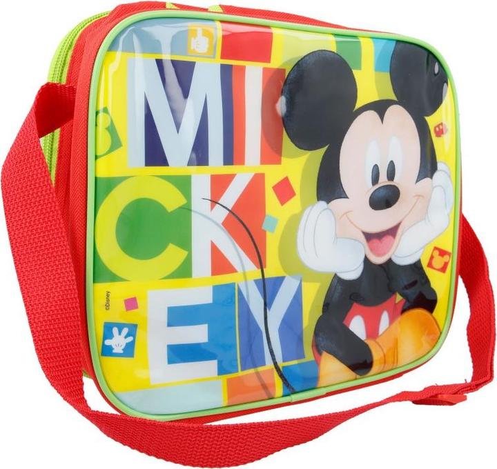 Mickey Mouse Mickey Pelė Peliukas Mikis - Pusryčių maišelis + 530 ml vandens butelis pusryčių maišelyje