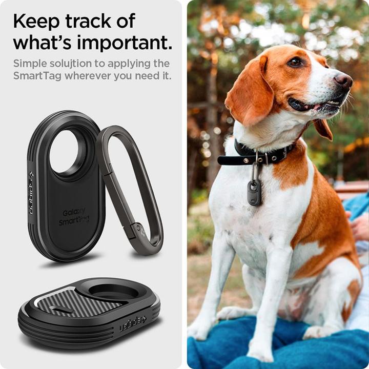 Produktbild Spigen Rugged Armor Hülle für Samsung Galaxy SmartTag 2 – mattschwarz (Android)