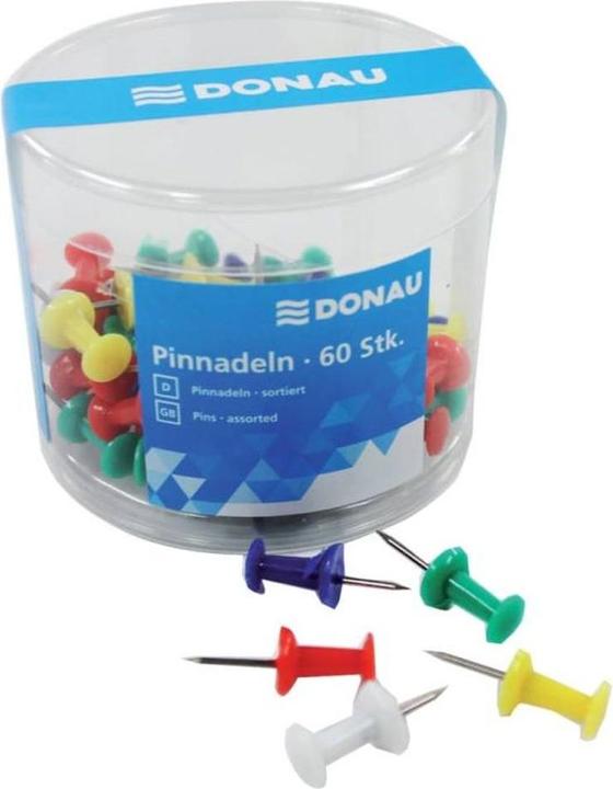 Immagine prodotto Donau Aghi da bacheca 60 pezzi in latta multicolore (60 x)