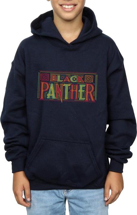Immagine prodotto Black Panther Tribal Logo Felpa con Cappuccio Ragazzi (140, 146)