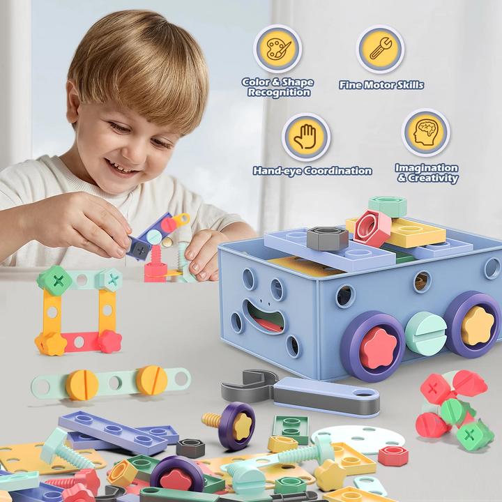 Produktbild Activity Board DIY Schraube Reparatur Kit Spielzeug für Kinder Mutter Demontage Montage Werkzeug Set Kreative 3D