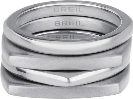 Breil ModernÃ­ sada ocelovÃ½ch prstenÅ¯ New Tetra TJ301 - Circuit: 56 mm (56)