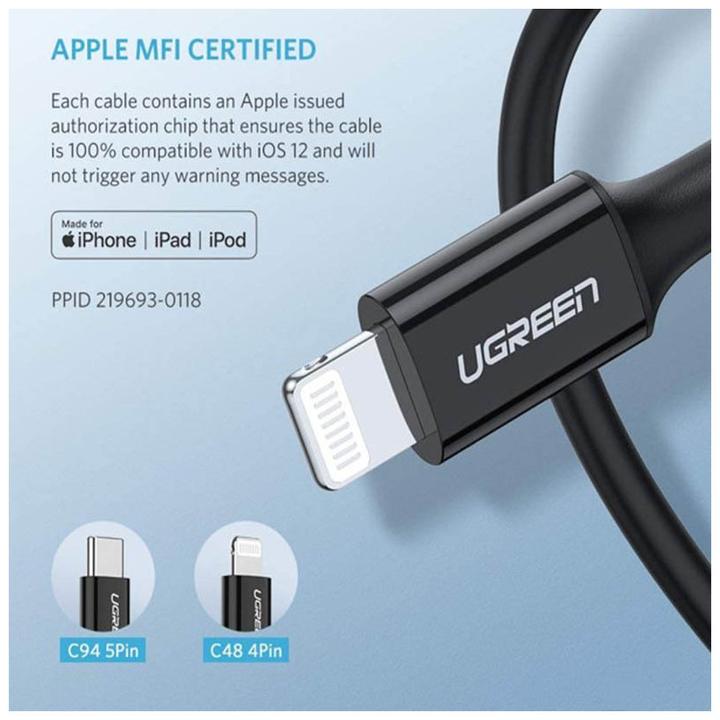 Immagine prodotto Ugreen Cavo da fulmine a USB-C 2.0 (1 m, USB 2.0)