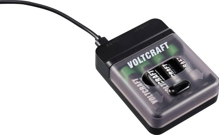 Produktbild Voltcraft VC-BC4-PB1 2in1 Ladegerät & Powerbank (1 Stk., AA, AAA, 500 mAh, Ladegerät ohne Akku)